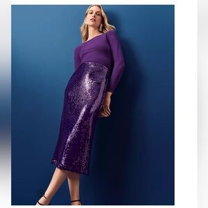 Sequin Midi Column Slip Skirt 6